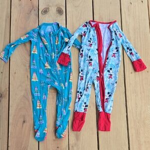 Disney Teal and Red Kids Footies